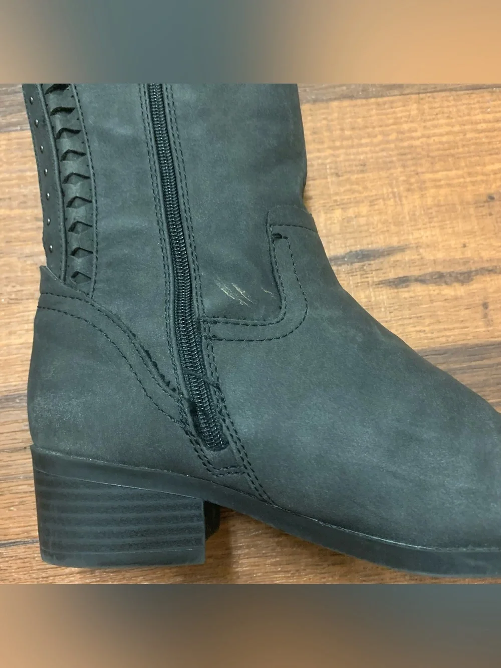 Vince Camuto Little/Big Girl's Sz 2 Beeja Dark Gray knee high Boots Shoes